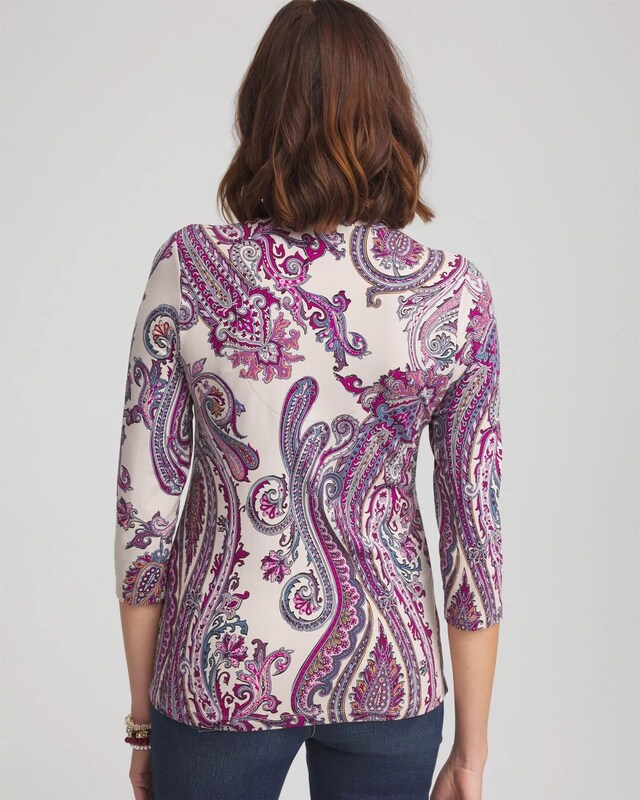 Touch of Cool Paisley 3/4 Sleeve Tee - image 3